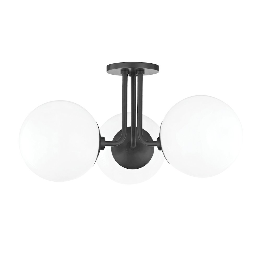 Stella Semi Flush In Old Bronze Color. Picture 1