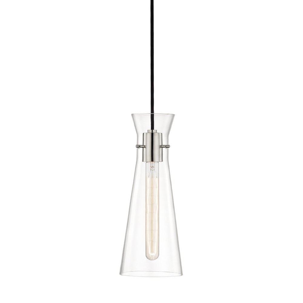 Anya Pendant In Polished Nickel Color. Picture 1
