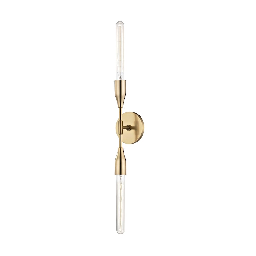 Tara Wall Sconce In Aged Brass Color. Picture 1