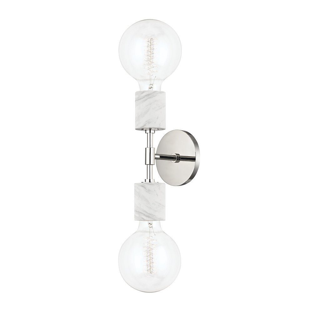 Asime Wall Sconce In Polished Nickel Color. Picture 1