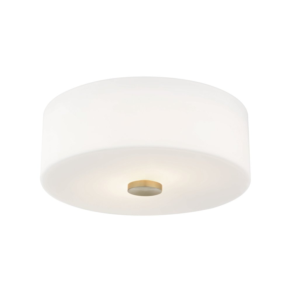 Sophie Flush Mount In Aged Brass Color. Picture 1
