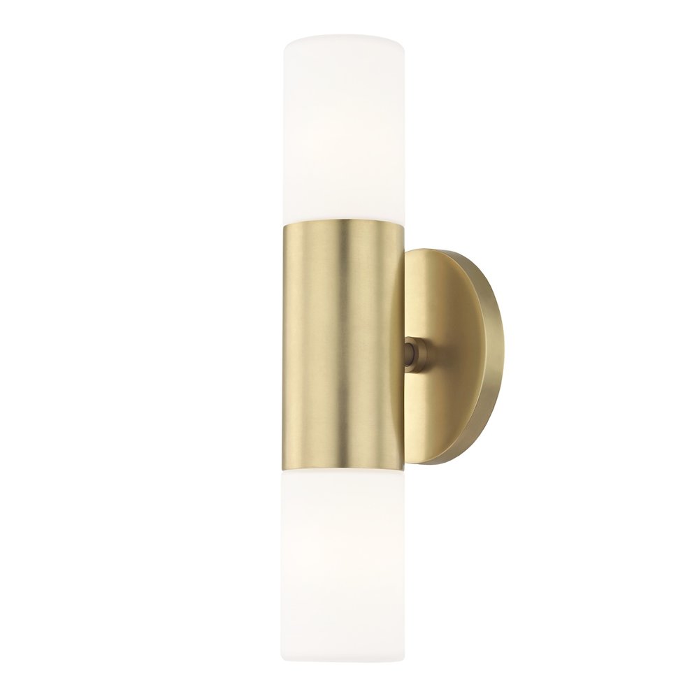 Lola Wall Sconce In Aged Brass Color. Picture 1