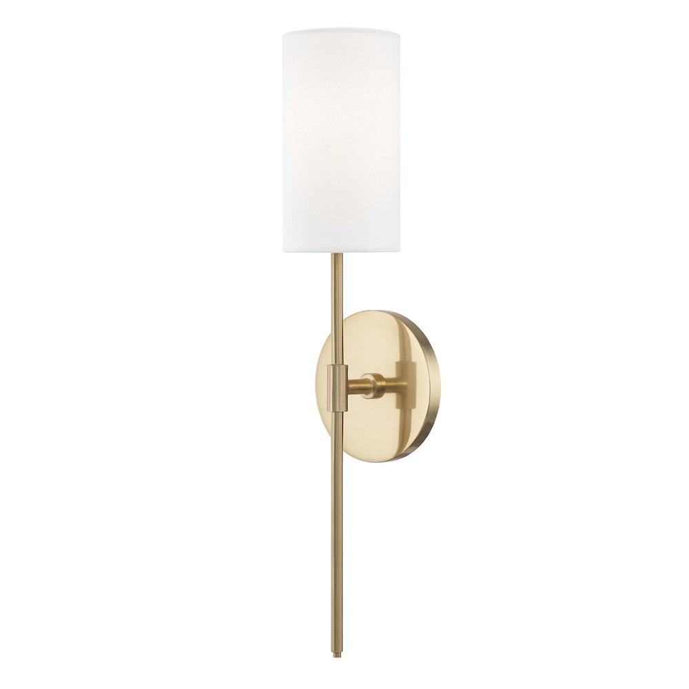 Olivia Wall Sconce In Aged Brass Color. Picture 1