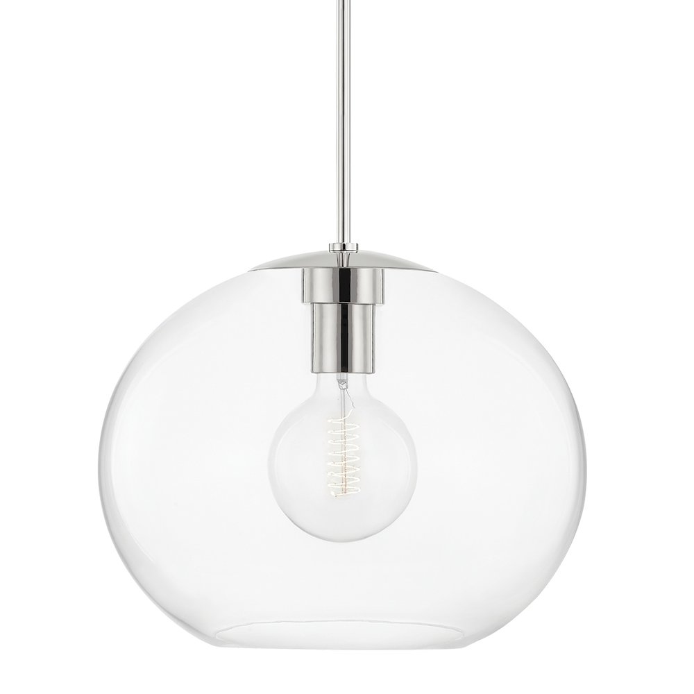 Margot Pendant In Polished Nickel Color. Picture 1