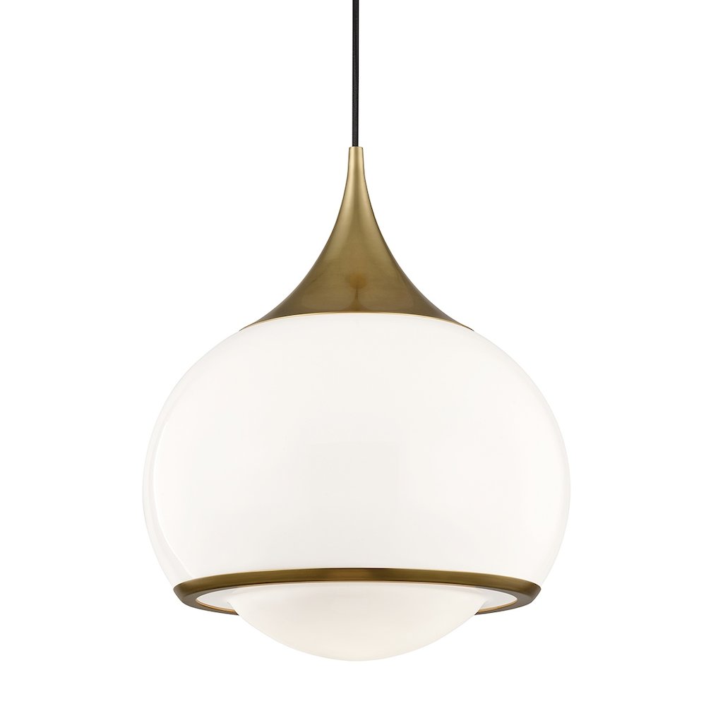 Reese Pendant In Aged Brass Color. Picture 1
