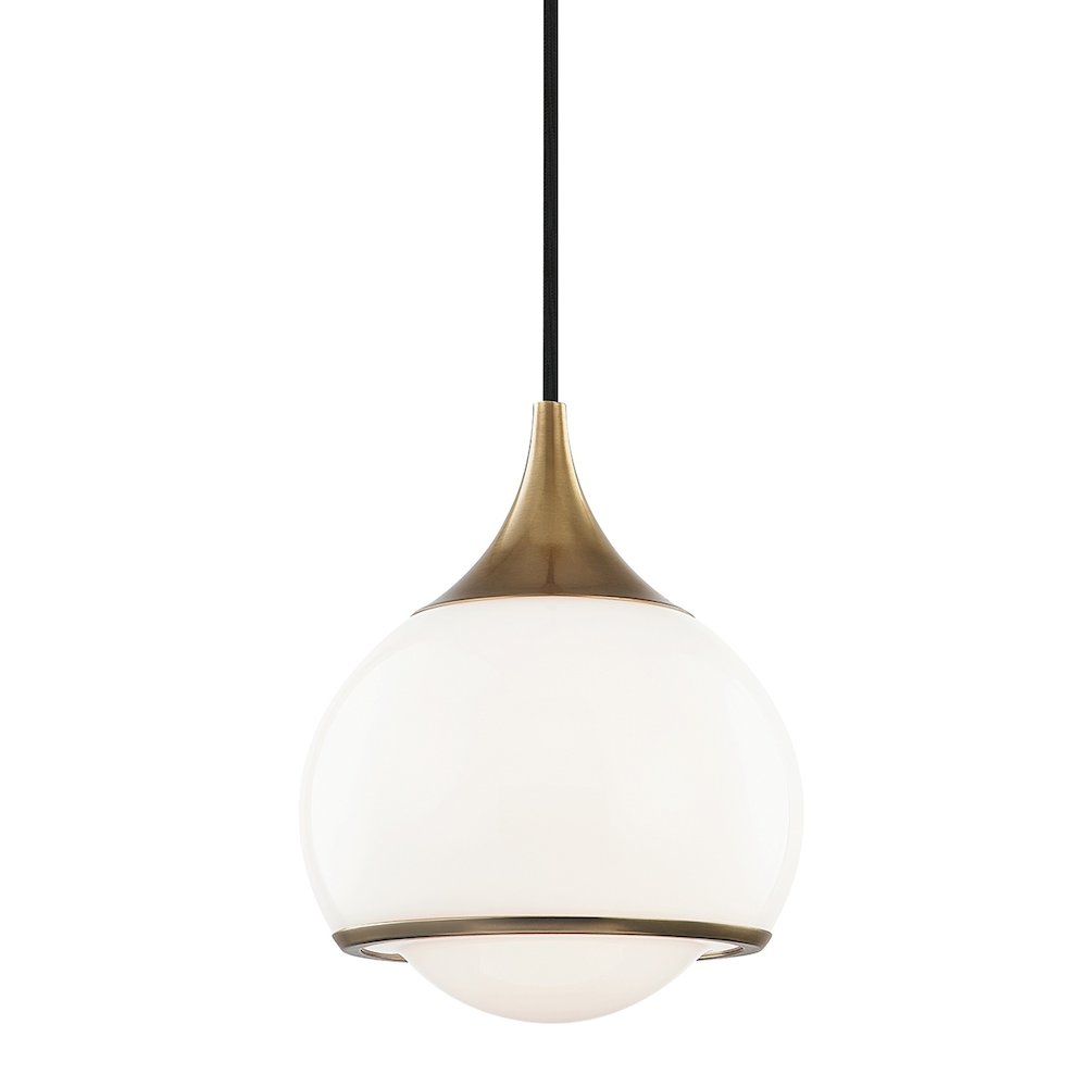 Reese Pendant In Aged Brass Color. Picture 1
