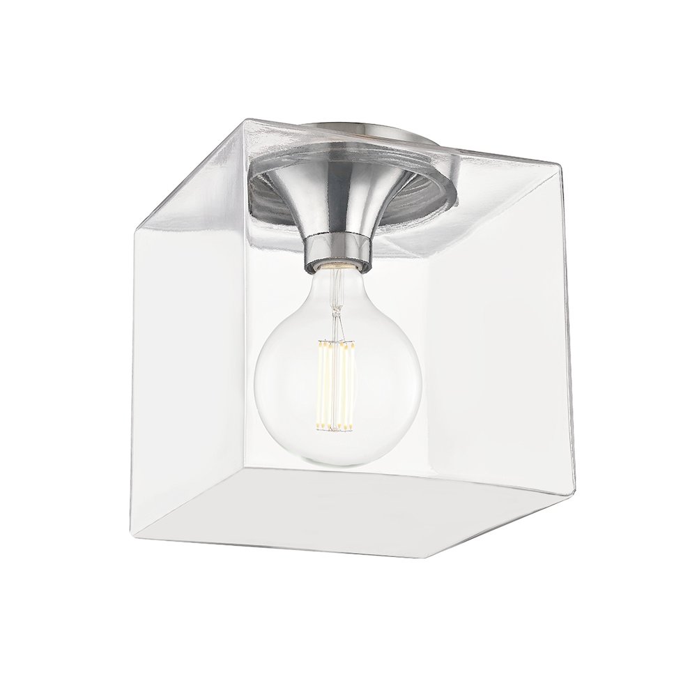 Grace Flush Mount In Polished Nickel Color. Picture 1