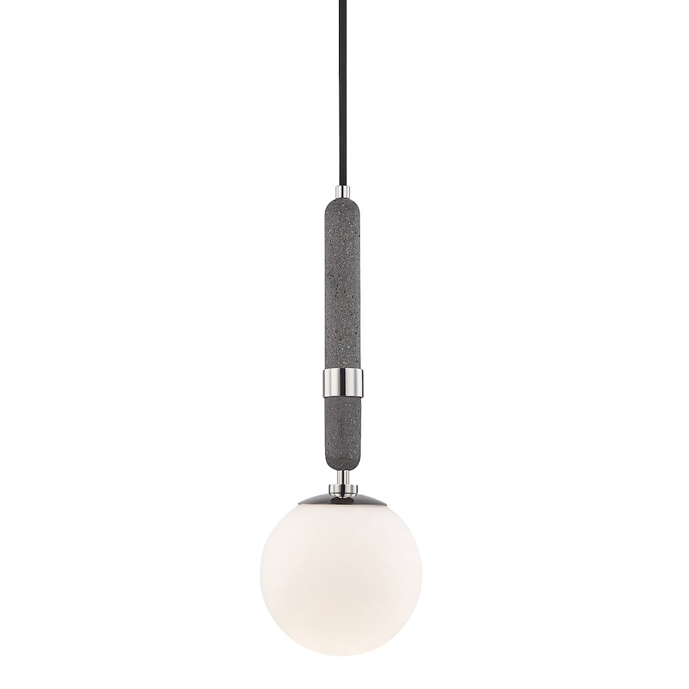 Brielle Pendant In Polished Nickel Color. Picture 1