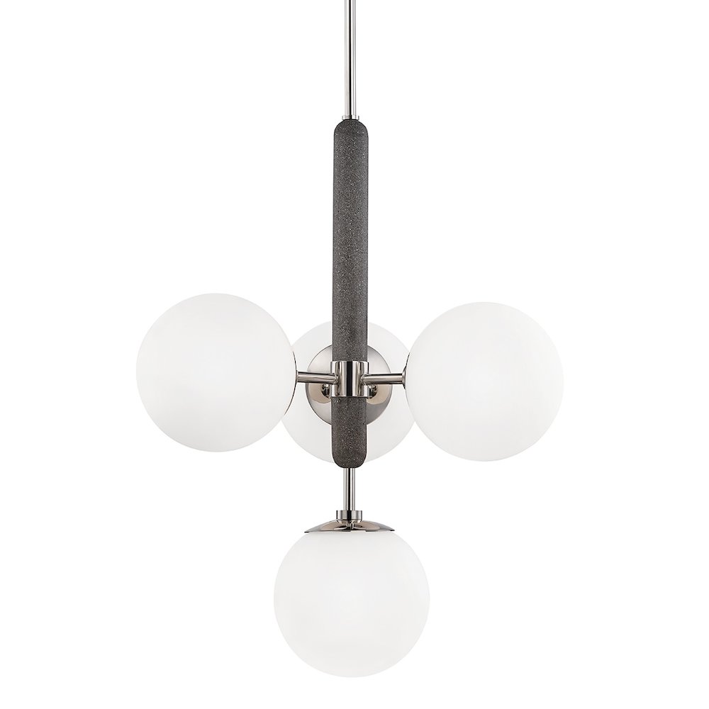 Brielle Chandelier In Polished Nickel Color. Picture 1