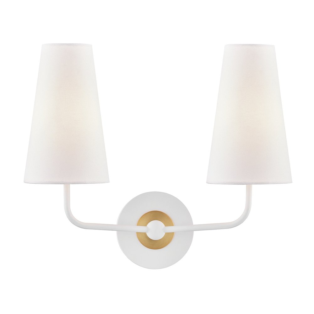 Merri Wall Sconce In Aged Brass/Soft Off White Color. Picture 1