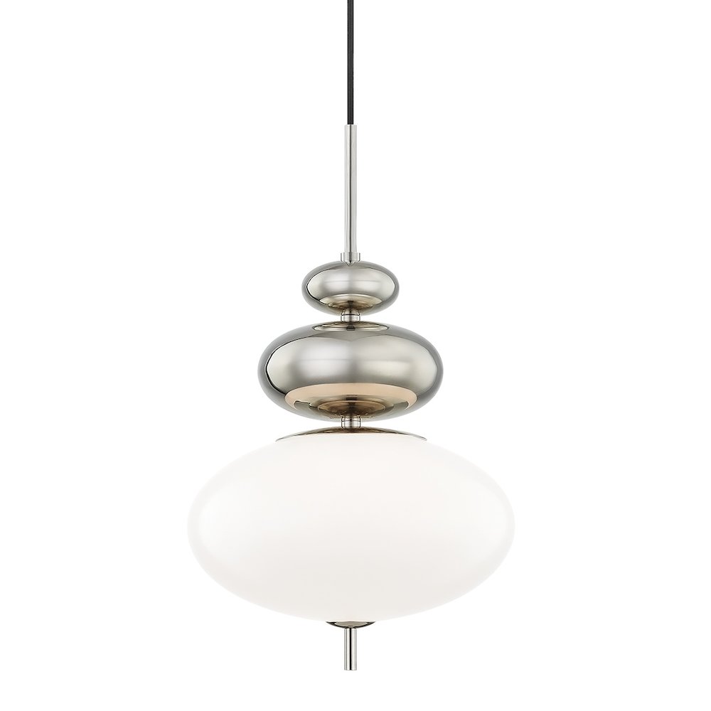 Elsie Pendant In Polished Nickel Color. Picture 1