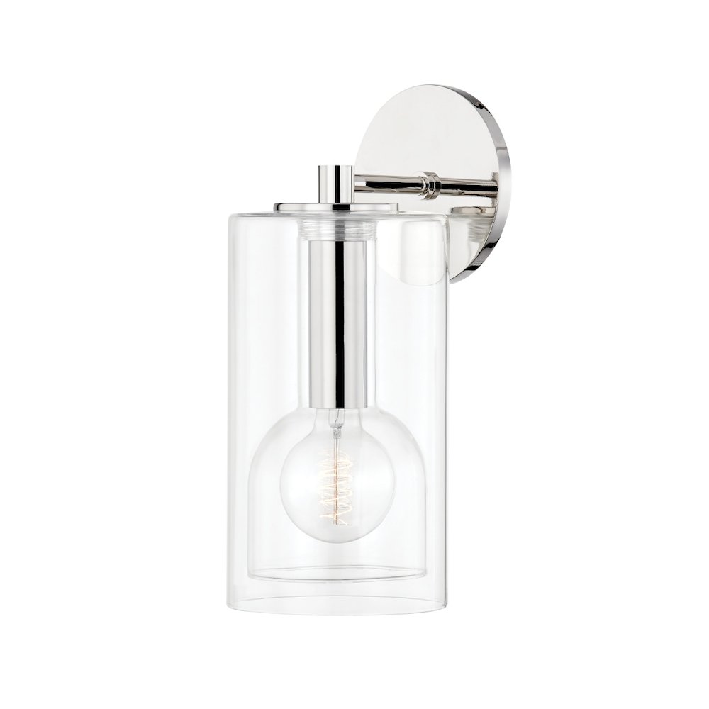 Belinda Wall Sconce In Polished Nickel Color. Picture 1