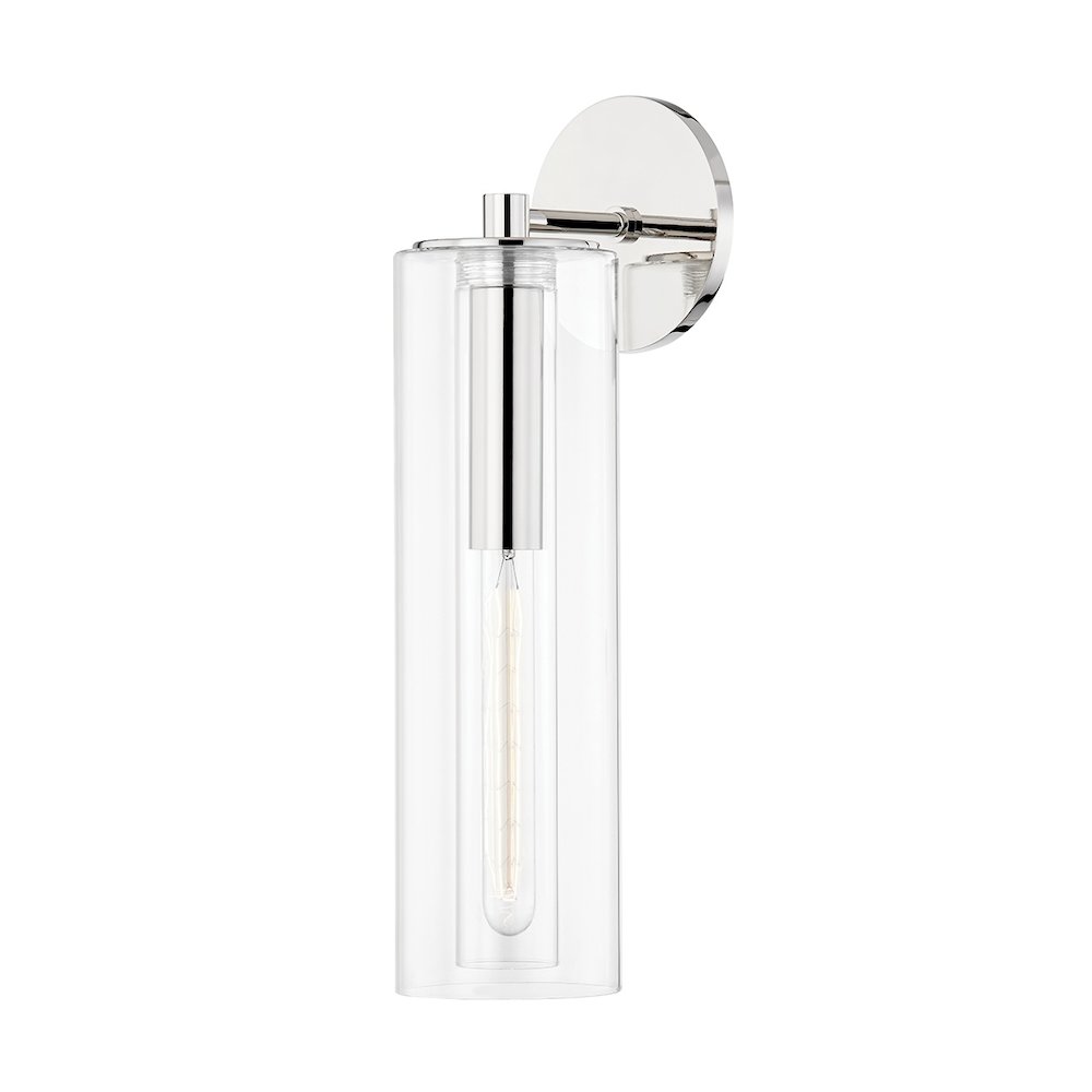 Belinda Wall Sconce In Polished Nickel Color. Picture 1