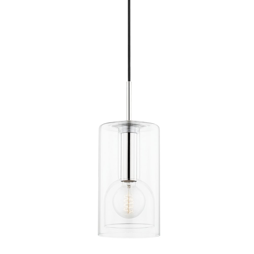 Belinda Pendant In Polished Nickel Color. Picture 1
