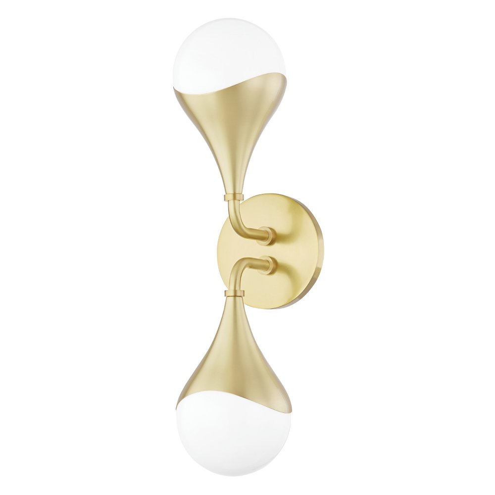 Ariana Bath And Vanitywall Sconce In Aged Brass Color. Picture 1