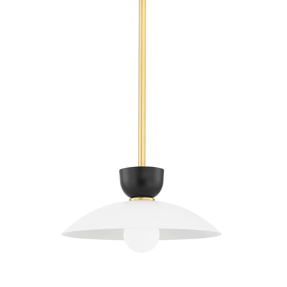 Whitley Pendant In Aged Brass Color. Picture 1