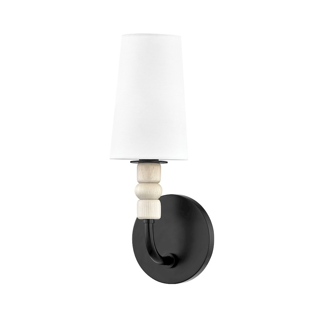 Casey Wall Sconce In Soft Black Color. Picture 1