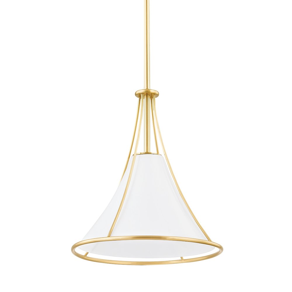 Madelyn Pendant In Aged Brass Color. Picture 1