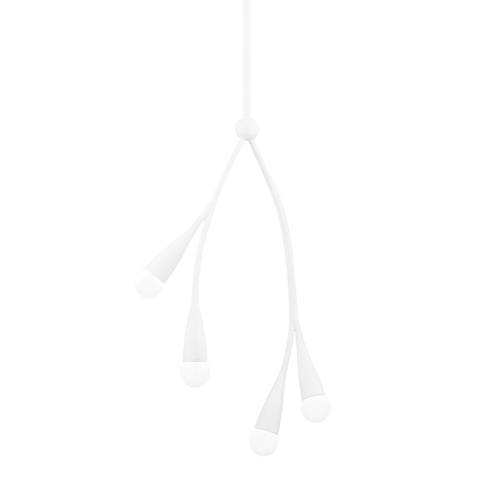 Elsa Pendant In Textured White Color. Picture 1