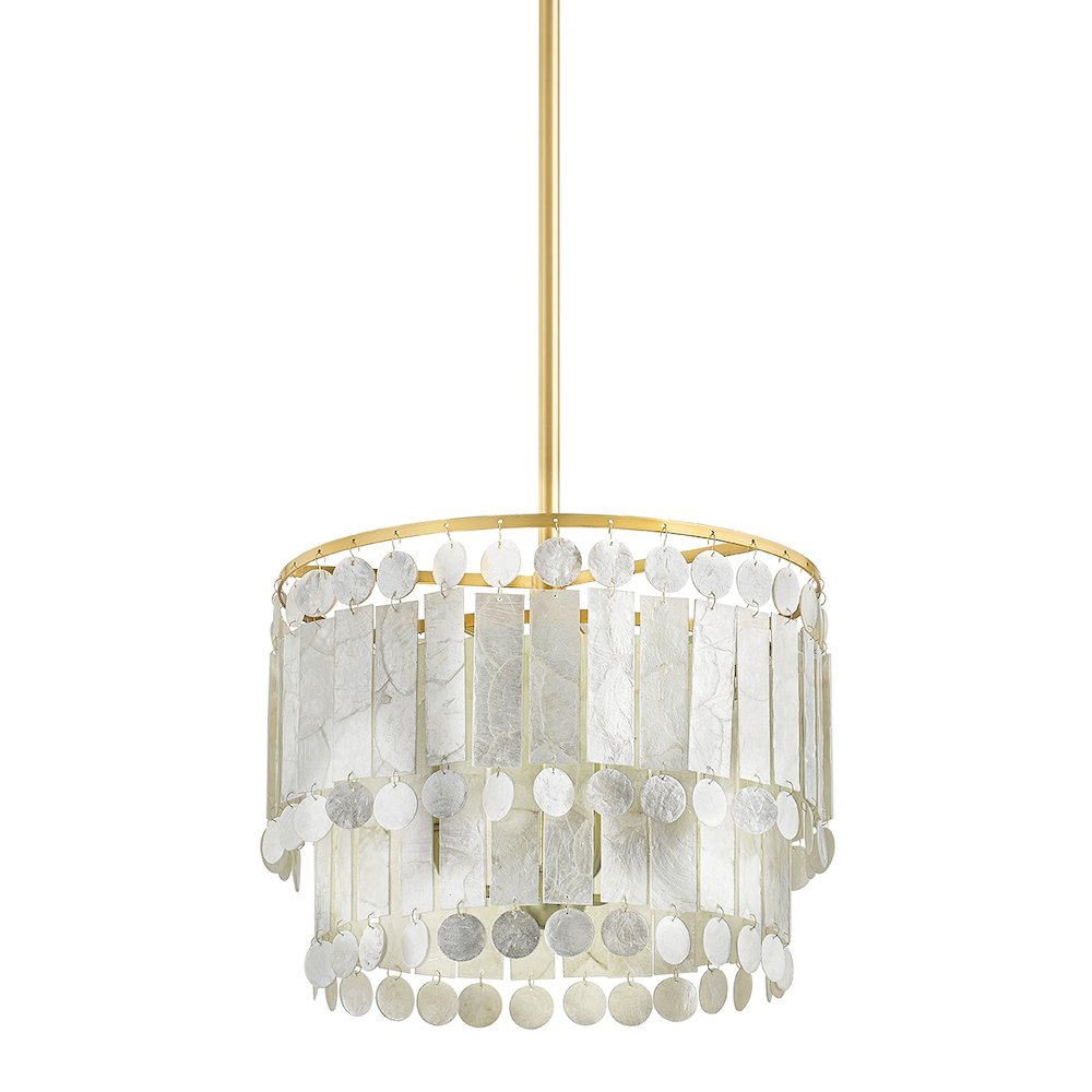 Melisa Pendant In Aged Brass Color. Picture 1