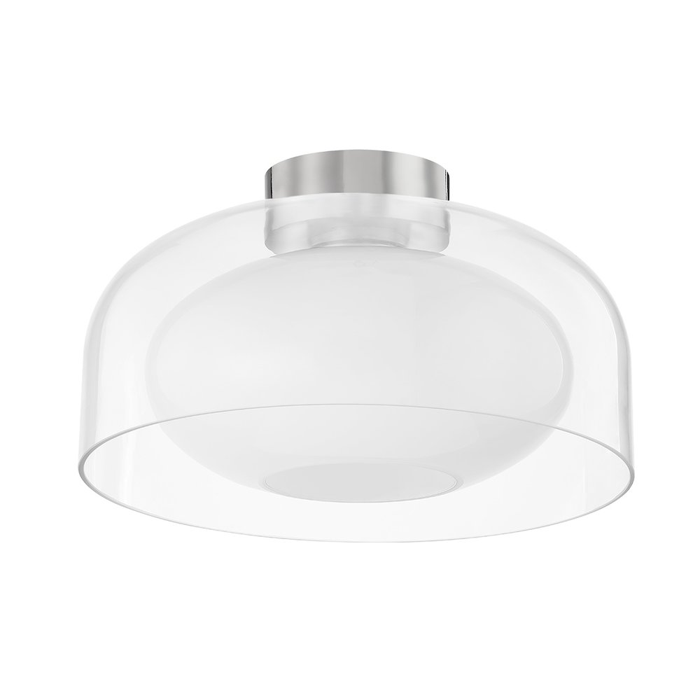 Giovanna Flush Mount In Polished Nickel Color. Picture 1