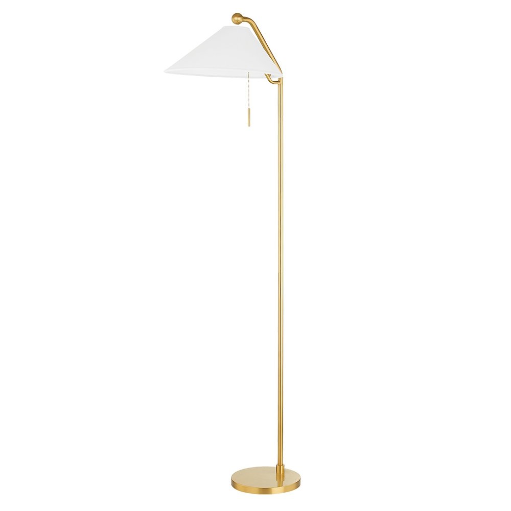 Aisa Floor Lamp In Aged Brass Color. Picture 1