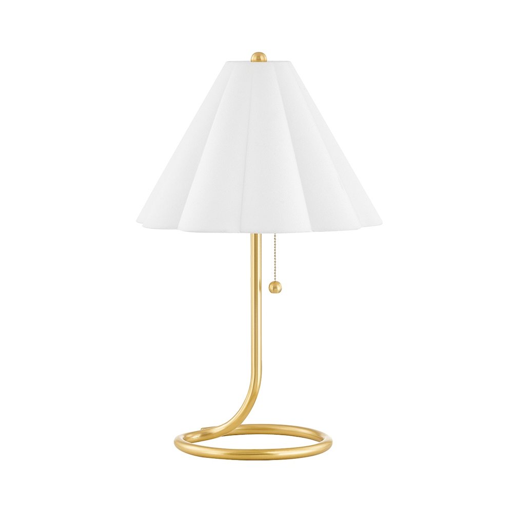 Martha Table Lamp In Aged Brass Color. Picture 1