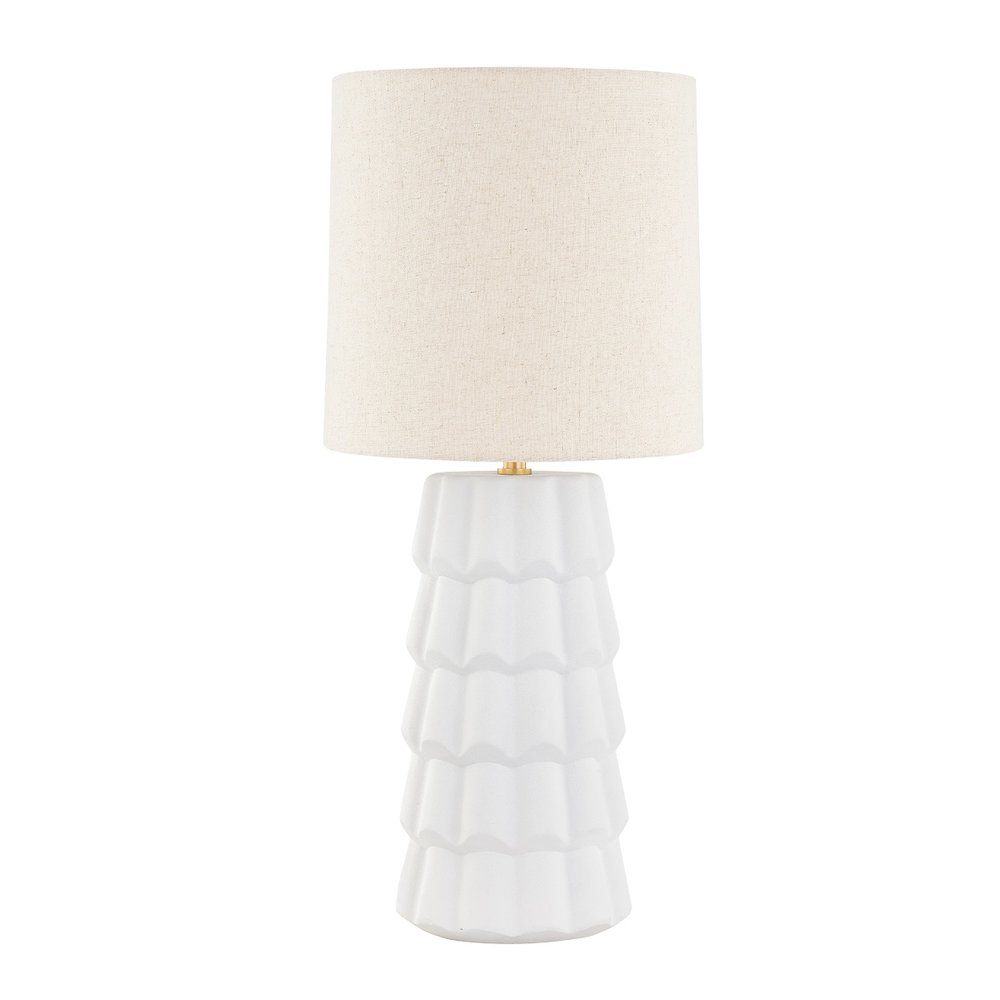 Maisie Table Lamp In Aged Brass Color. Picture 1
