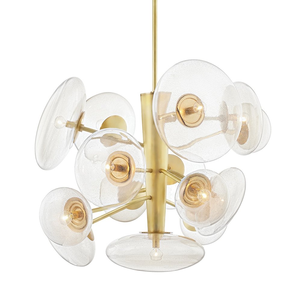 Hagen Pendant In Aged Brass Color. Picture 2