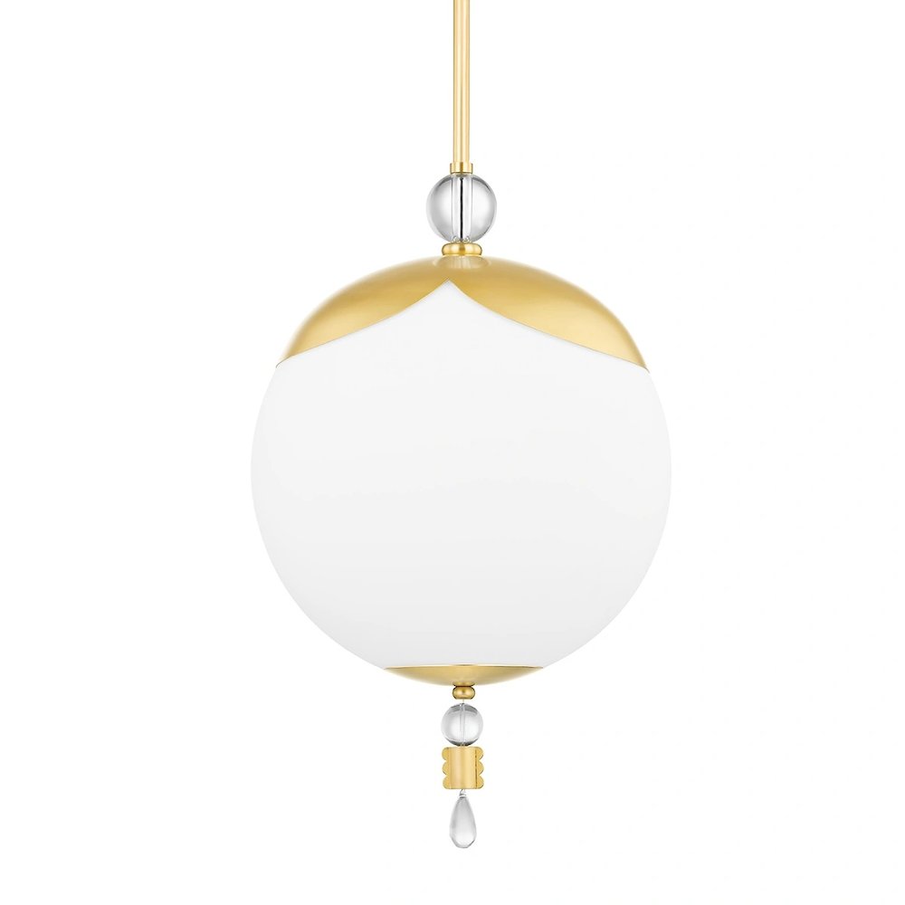 Perla Pendant In Aged Brass Color. Picture 1