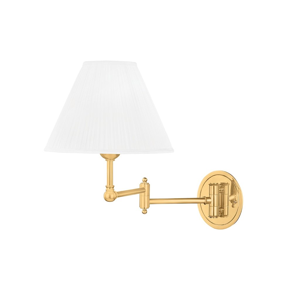 Signature No.1 Wall Sconce In Aged Brass Color. Picture 1