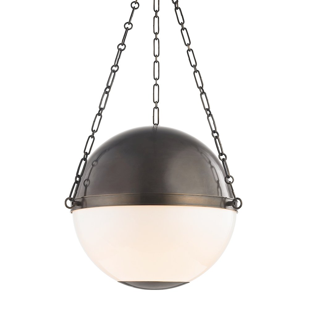 Sphere No.2 Pendant In Distressed Bronze Color. Picture 1