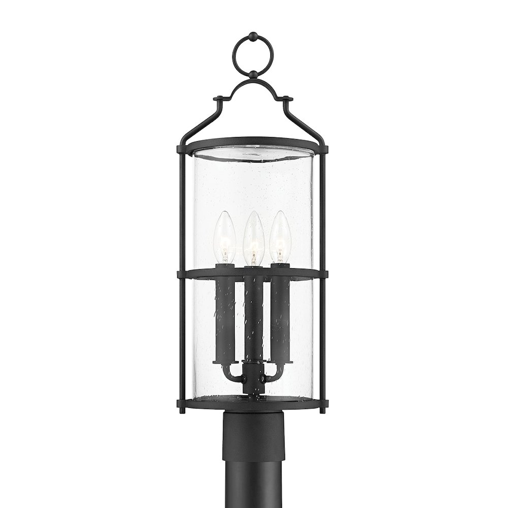 Burbank Post In Textured Black Color. Picture 1