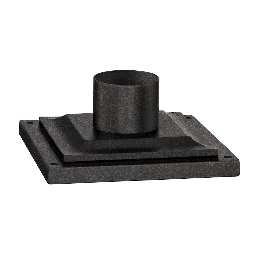 French Iron Square Pier Mount In French Iron Color. Picture 1