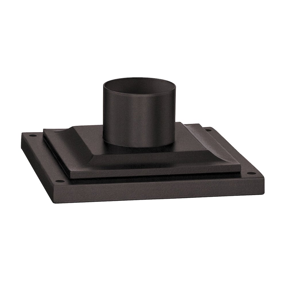 Textured Bronze Square Pier Mount In Textured Bronze Color. Picture 1