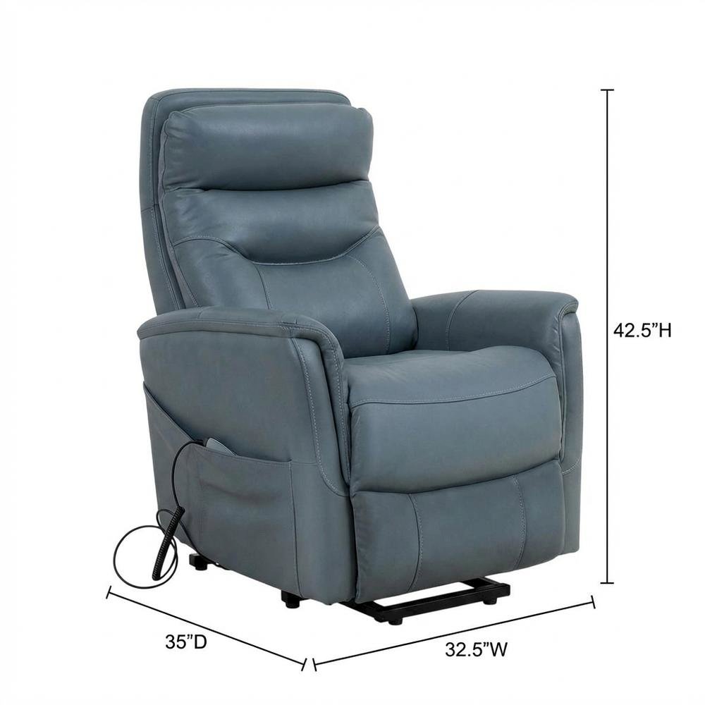 Gemini - Softy Azure Power Lift Recliner with Articulating Headrest Two Pack. Picture 9