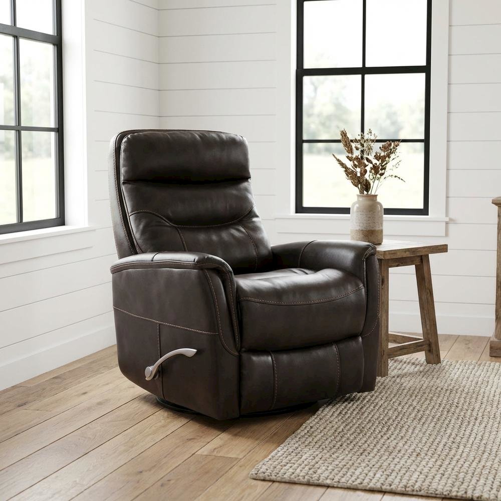 Gemini - Truffle Swivel Glider Recliner. Picture 2