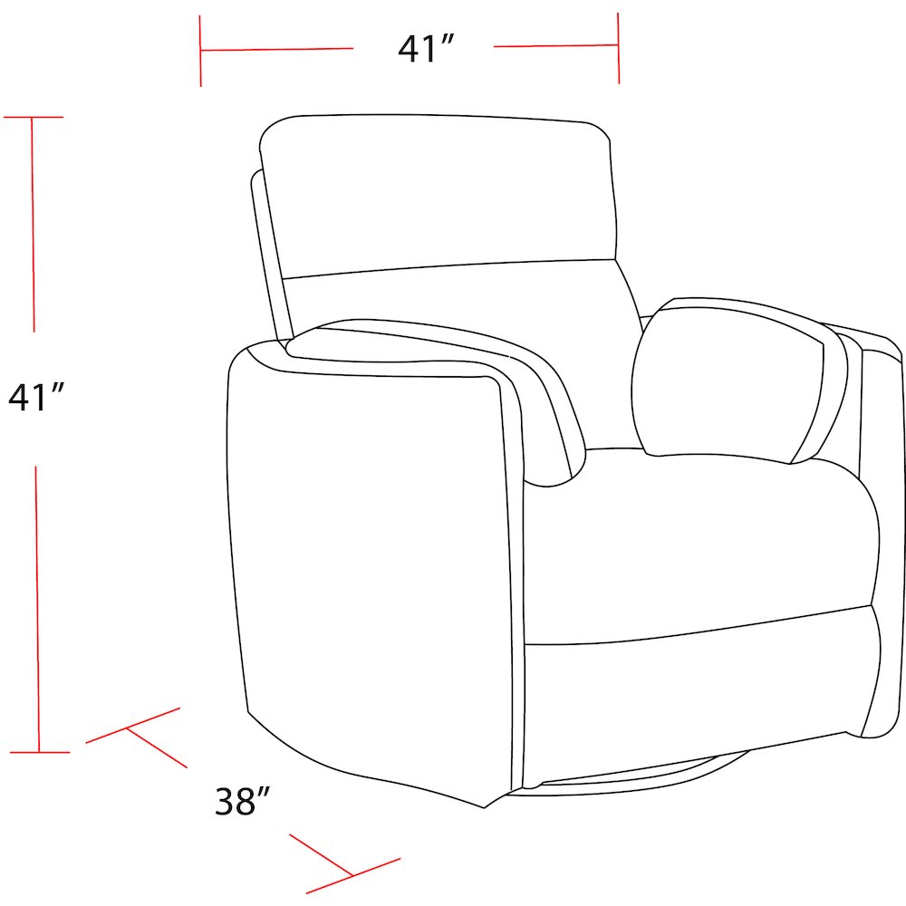 Radius - Mega Grey Swivel Power Glider Recliner. Picture 13