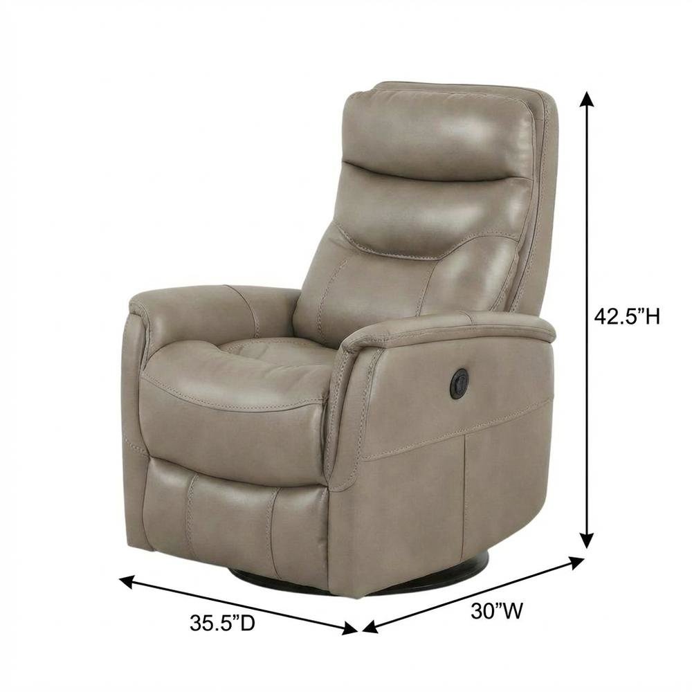 Gemini - Linen Power Swivel Glider Recliner. Picture 4