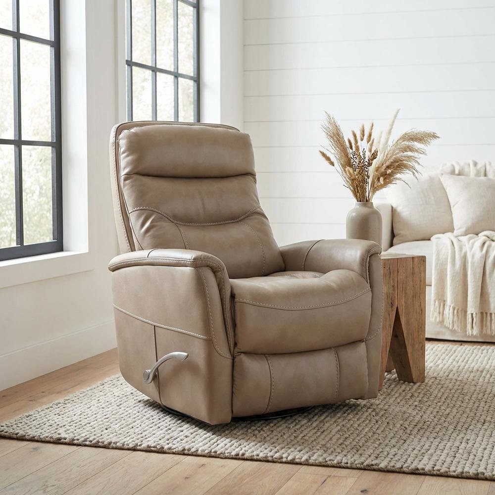 Gemini - Linen Swivel Glider Recliner. Picture 2