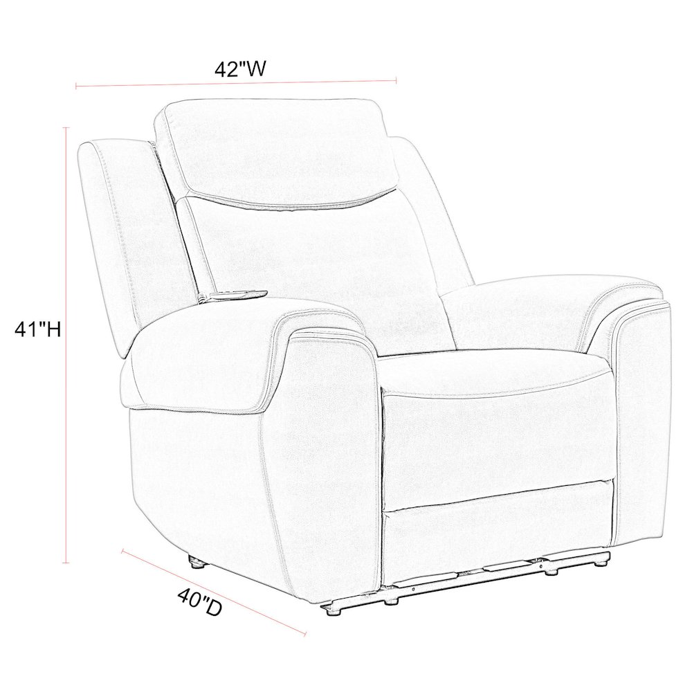 Momentum - Dark Granite Power Zero Gravity Recliner with Heat & Massage. Picture 7