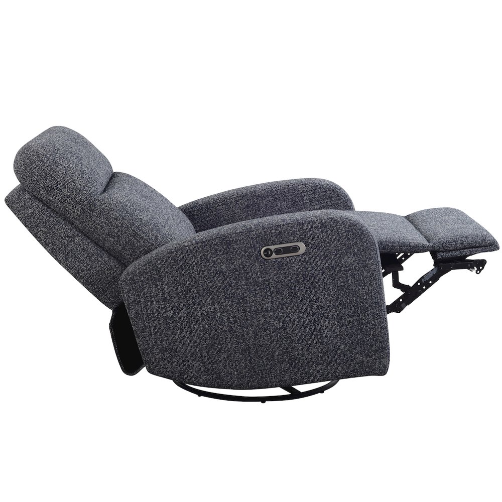 Thriller - Natural Beauty Denim Power Swivel Glider Recliner. Picture 9