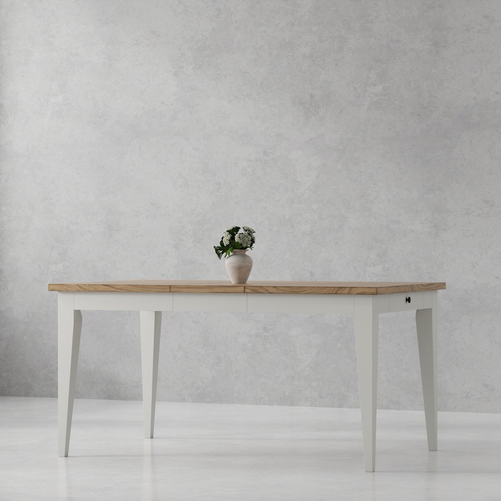 Dining Rectangular Extendable Dining Table with 6 Upholstered Dining Chairs. Picture 9