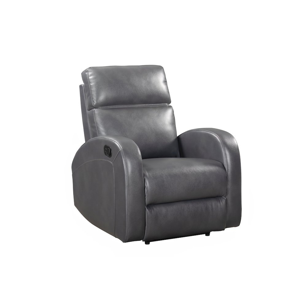 Devin - Pebble Grey Manual Recliner. Picture 1