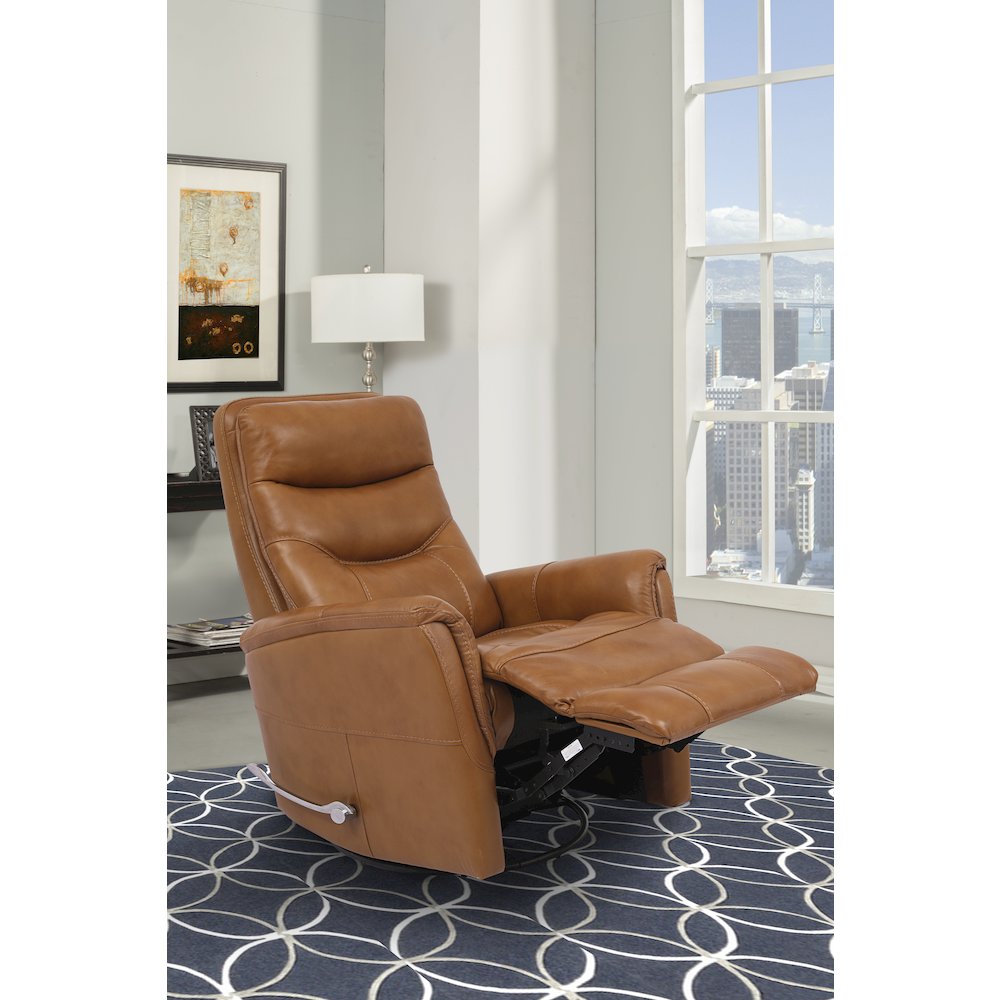 Gemini - Butterscotch Swivel Glider Recliner. Picture 8