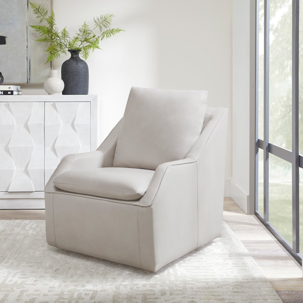 Asher - Steamboat Ice Swivel Accent Chair. Picture 5