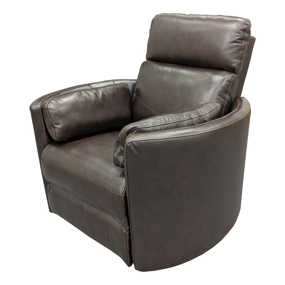 Radius - Hickory Brown Manual Swivel Glider Recliner. Picture 1