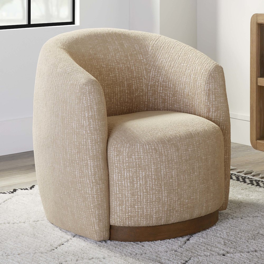 Tatum - Sand Dollar Swivel Accent Chair. Picture 3