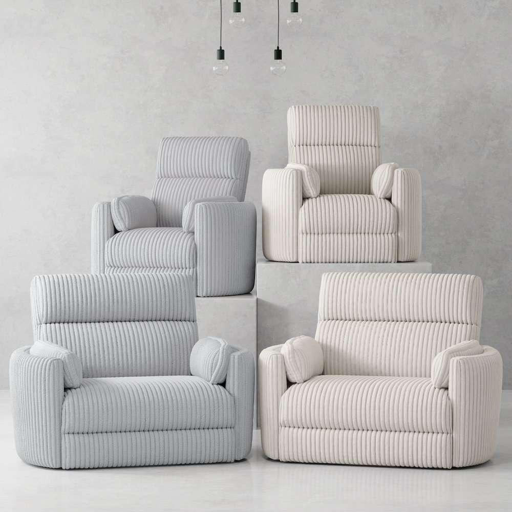 Radius Xl - Mega Grey Extra Wide Power Glider Recliner. Picture 5