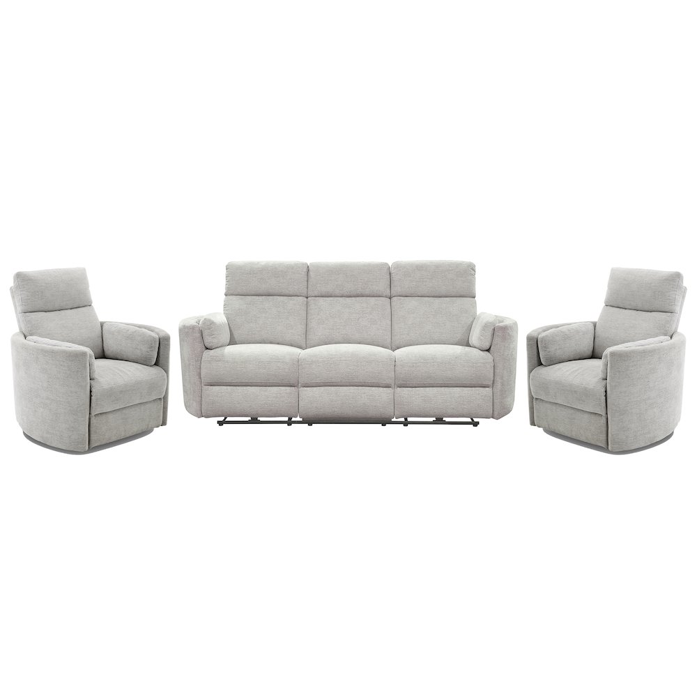 Radius - Mineral Power Reclining Sofa and Two Recliners. Picture 21